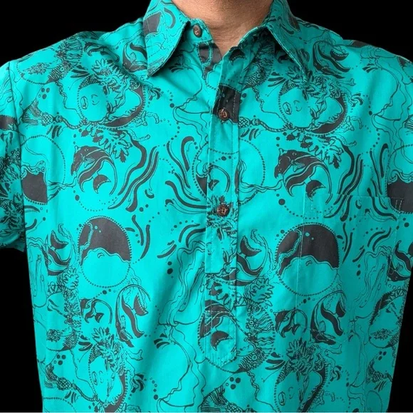 Nake’u Awai Hawaiian Shirt Pullover Men’s 2XL - Picture 2 of 6